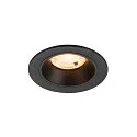 ceiling recessed luminaire NUMINOS® S round, suitable for VDU workstation IP20, black, lacquered dimmable