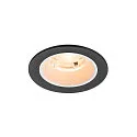 LED Deckeneinbauleuchte NUMINOS® S, rund,  6,7W, IP20, dimmbar, 20°, 2700K, 1000lm, schwarz/weiß