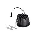 SLV LED Deckeneinbauleuchte NUMINOS® S, rund,  6,7W, IP20, dimmbar, 55°, 2700K, 1000lm, schwarz