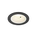 LED Deckeneinbauleuchte NUMINOS® S, rund,  6,7W, IP20, dimmbar, 20°, 4000K, 1050lm, schwarz/weiß