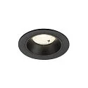 LED Deckeneinbauleuchte NUMINOS® S, rund,  6,7W, IP20, dimmbar, 55°, 4000K, 1050lm, schwarz