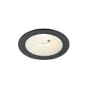 LED Deckeneinbauleuchte NUMINOS® S, rund,  6,7W, IP20, dimmbar, 55°, 4000K, 1050lm, schwarz/weiß