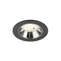 ceiling recessed luminaire NUMINOS® S suitable for VDU workstation IP20, chrome, black dimmable