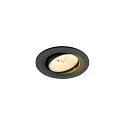 LED Deckeneinbauleuchte NUMINOS® MOVE S, rund, 6,7W, IP20, dimmbar, 40°, 3000K, 1050lm, schwarz/weiß