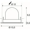 recessed spotlight NUMINOS® GIMBLE M swivelling, suitable for VDU workstation IP20