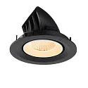 SLV LED Deckeneinbaustrahler NUMINOS® GIMBLE M, 12W, IP20, dimmbar, 40°, 2700K, 1700lm, schwarz/weiß