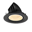 SLV ceiling recessed luminaire NUMINOS® GIMBLE M suitable for VDU workstation IP20, black, white, lacquered dimmable