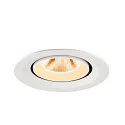 SLV ceiling recessed luminaire NUMINOS® GIMBLE M suitable for VDU workstation IP20, white, lacquered dimmable