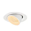 SLV ceiling recessed luminaire NUMINOS® GIMBLE M suitable for VDU workstation IP20, white, lacquered dimmable