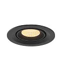 SLV LED Deckeneinbaustrahler NUMINOS® GIMBLE M, 12W, IP20, dimmbar, 55°, 3000K, 1800lm, schwarz