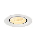 SLV LED Deckeneinbaustrahler NUMINOS® GIMBLE M, 12W, IP20, dimmbar, 40°, 3000K, 1800lm, weiß
