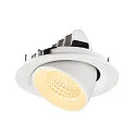 SLV LED Deckeneinbaustrahler NUMINOS® GIMBLE M, 12W, IP20, dimmbar, 55°, 3000K, 1800lm, weiß