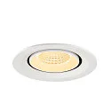 SLV LED Deckeneinbaustrahler NUMINOS® GIMBLE M, 12W, IP20, dimmbar, 55°, 3000K, 1800lm, weiß