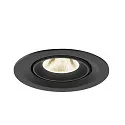 SLV LED Deckeneinbaustrahler NUMINOS® GIMBLE M, 12W, IP20, dimmbar, 20°, 4000K, 1900lm, schwarz