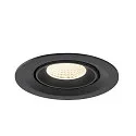 SLV ceiling recessed luminaire NUMINOS® GIMBLE M suitable for VDU workstation IP20, black, lacquered dimmable