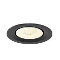 SLV LED Deckeneinbaustrahler NUMINOS® GIMBLE M, 12W, IP20, dimmbar, 40°, 4000K, 1900lm, schwarz/weiß