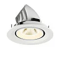 SLV LED Deckeneinbaustrahler NUMINOS® GIMBLE M, 12W, IP20, dimmbar, 20°, 4000K, 1900lm, weiß