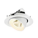 SLV LED Deckeneinbaustrahler NUMINOS® GIMBLE M, 12W, IP20, dimmbar, 20°, 4000K, 1900lm, weiß