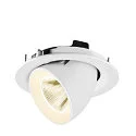 SLV LED Deckeneinbaustrahler NUMINOS® GIMBLE M, 12W, IP20, dimmbar, 20°, 4000K, 1900lm, weiß