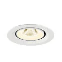 SLV LED Deckeneinbaustrahler NUMINOS® GIMBLE M, 12W, IP20, dimmbar, 20°, 4000K, 1900lm, weiß