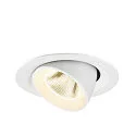 SLV LED Deckeneinbaustrahler NUMINOS® GIMBLE M, 12W, IP20, dimmbar, 20°, 4000K, 1900lm, weiß