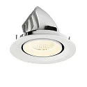 SLV LED Deckeneinbaustrahler NUMINOS® GIMBLE M, 12W, IP20, dimmbar, 40°, 4000K, 1900lm, weiß