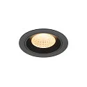 LED Deckeneinbauleuchte NUMINOS® M, rund, 12W, IP20, dimmbar, 55°, 2700K, 1700lm, schwarz