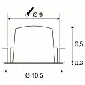 SLV LED Deckeneinbauleuchte NUMINOS® M, rund, 12W, IP20, dimmbar, 55°, 2700K, 1700lm, schwarz