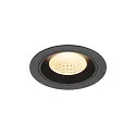 LED Deckeneinbauleuchte NUMINOS® M, rund, 12W, IP20, dimmbar, 55°, 3000K, 1800lm, schwarz