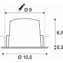 SLV LED Deckeneinbauleuchte NUMINOS® M, 12W, IP20, 20°, 3000K, 1800lm, weiß/chrom