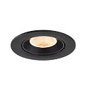 SLV ceiling recessed luminaire NUMINOS® GIMBLE L round, suitable for VDU workstation IP20, black, lacquered dimmable