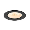 SLV LED Deckeneinbaustrahler NUMINOS® GIMBLE L, rund, 17W, IP20, dimmbar, 40°, 2700K, 2400lm, schwarz/weiß