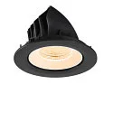 SLV ceiling recessed luminaire NUMINOS® GIMBLE L round, suitable for VDU workstation IP20, black, white, lacquered dimmable