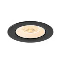 SLV ceiling recessed luminaire NUMINOS® GIMBLE L round, suitable for VDU workstation IP20, black, white, lacquered dimmable