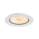 SLV ceiling recessed luminaire NUMINOS® GIMBLE L round, suitable for VDU workstation IP20, white, lacquered dimmable