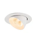 SLV ceiling recessed luminaire NUMINOS® GIMBLE L round, suitable for VDU workstation IP20, white, lacquered dimmable