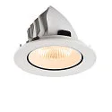 SLV ceiling recessed luminaire NUMINOS® GIMBLE L round, suitable for VDU workstation IP20, white, lacquered dimmable