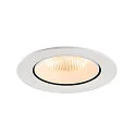 SLV ceiling recessed luminaire NUMINOS® GIMBLE L round, suitable for VDU workstation IP20, white, lacquered dimmable
