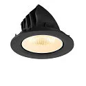 SLV ceiling recessed luminaire NUMINOS® GIMBLE L round, suitable for VDU workstation IP20, black, white, lacquered dimmable