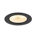SLV ceiling recessed luminaire NUMINOS® GIMBLE L round, suitable for VDU workstation IP20, black, white, lacquered dimmable