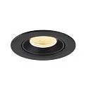 SLV ceiling recessed luminaire NUMINOS® GIMBLE L round, suitable for VDU workstation IP20, black, lacquered dimmable