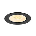 SLV ceiling recessed luminaire NUMINOS® GIMBLE L round, suitable for VDU workstation IP20, black, white, lacquered dimmable