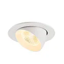 SLV ceiling recessed luminaire NUMINOS® GIMBLE L round, suitable for VDU workstation IP20, white, lacquered dimmable