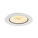 SLV ceiling recessed luminaire NUMINOS® GIMBLE L round, suitable for VDU workstation IP20, white, lacquered dimmable