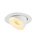 SLV ceiling recessed luminaire NUMINOS® GIMBLE L round, suitable for VDU workstation IP20, white, lacquered dimmable