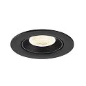 SLV ceiling recessed luminaire NUMINOS® GIMBLE L round, suitable for VDU workstation IP20, black, lacquered dimmable