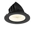 SLV ceiling recessed luminaire NUMINOS® GIMBLE L round, suitable for VDU workstation IP20, black, white, lacquered dimmable