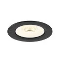 SLV ceiling recessed luminaire NUMINOS® GIMBLE L round, suitable for VDU workstation IP20, black, white, lacquered dimmable