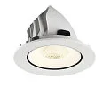 SLV LED Deckeneinbaustrahler NUMINOS® GIMBLE L, rund, 17W, IP20, dimmbar, 20°, 4000K, 2700lm, weiß