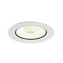 SLV LED Deckeneinbaustrahler NUMINOS® GIMBLE L, rund, 17W, IP20, dimmbar, 20°, 4000K, 2700lm, weiß